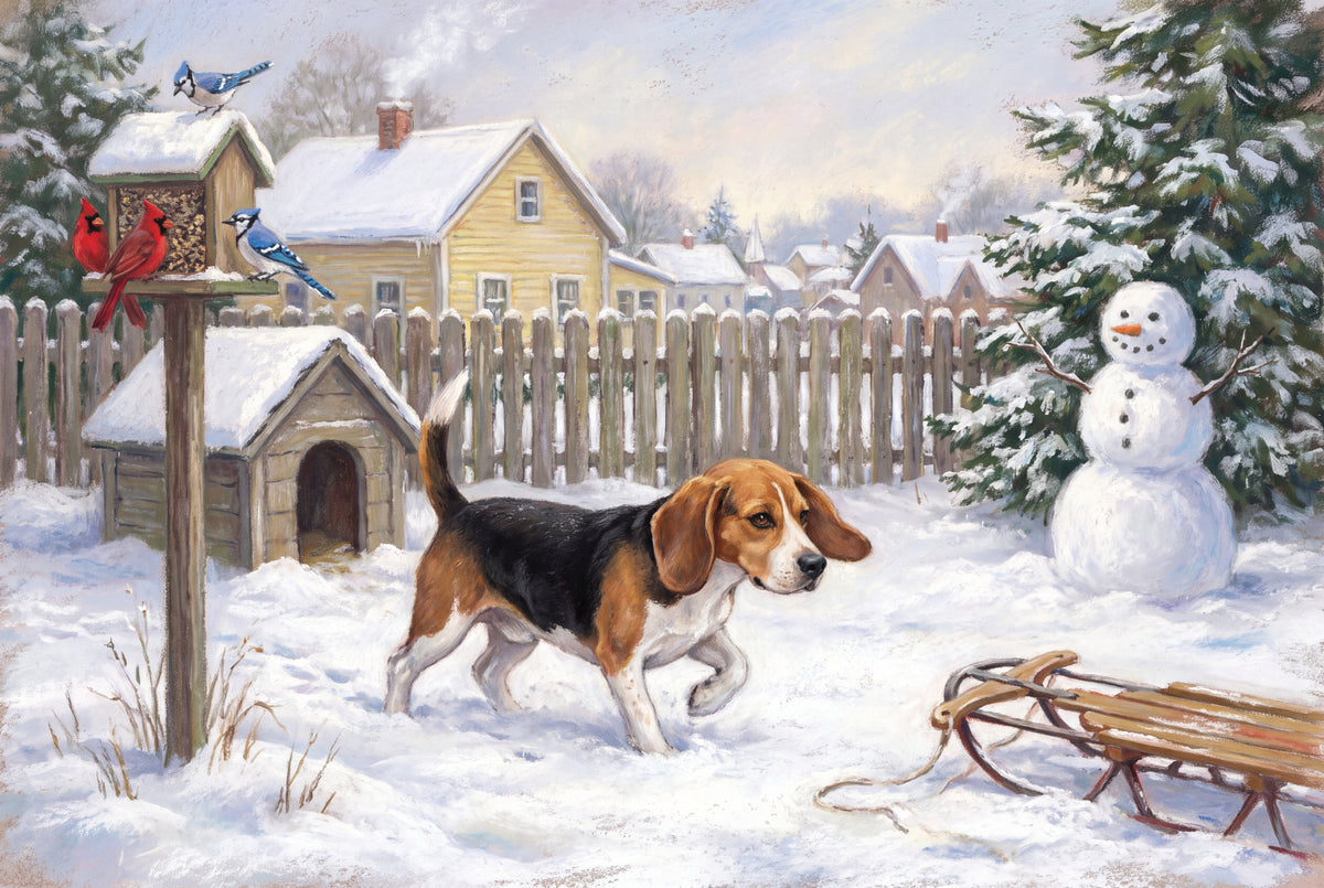 Beagle in the Clover Meadow jigsaw puzzle