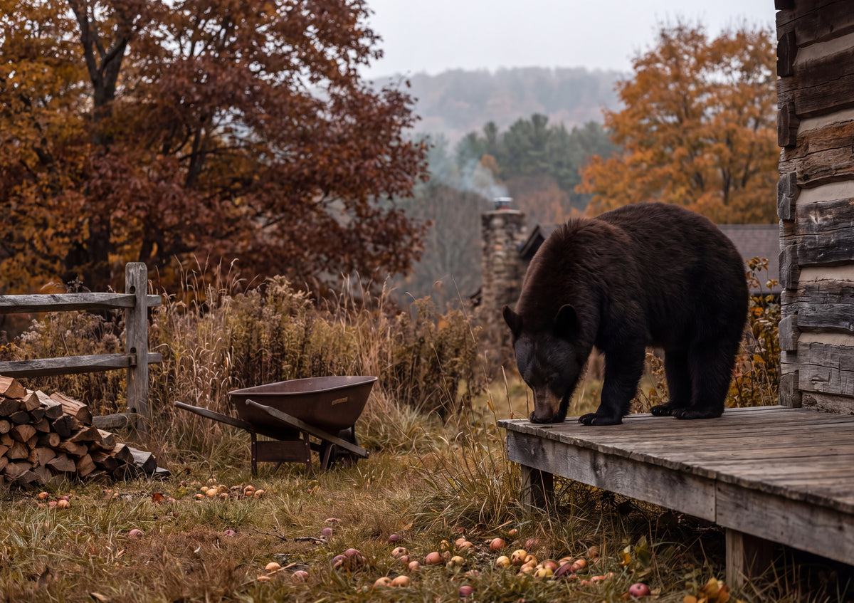 Bear at the Cabin Edge in Fall jigsaw puzzle