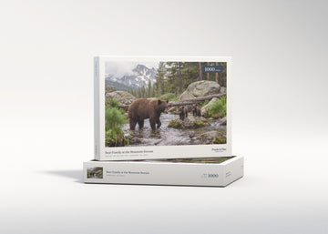 Bear Family at the Mountain Stream jigsaw puzzle - gift box