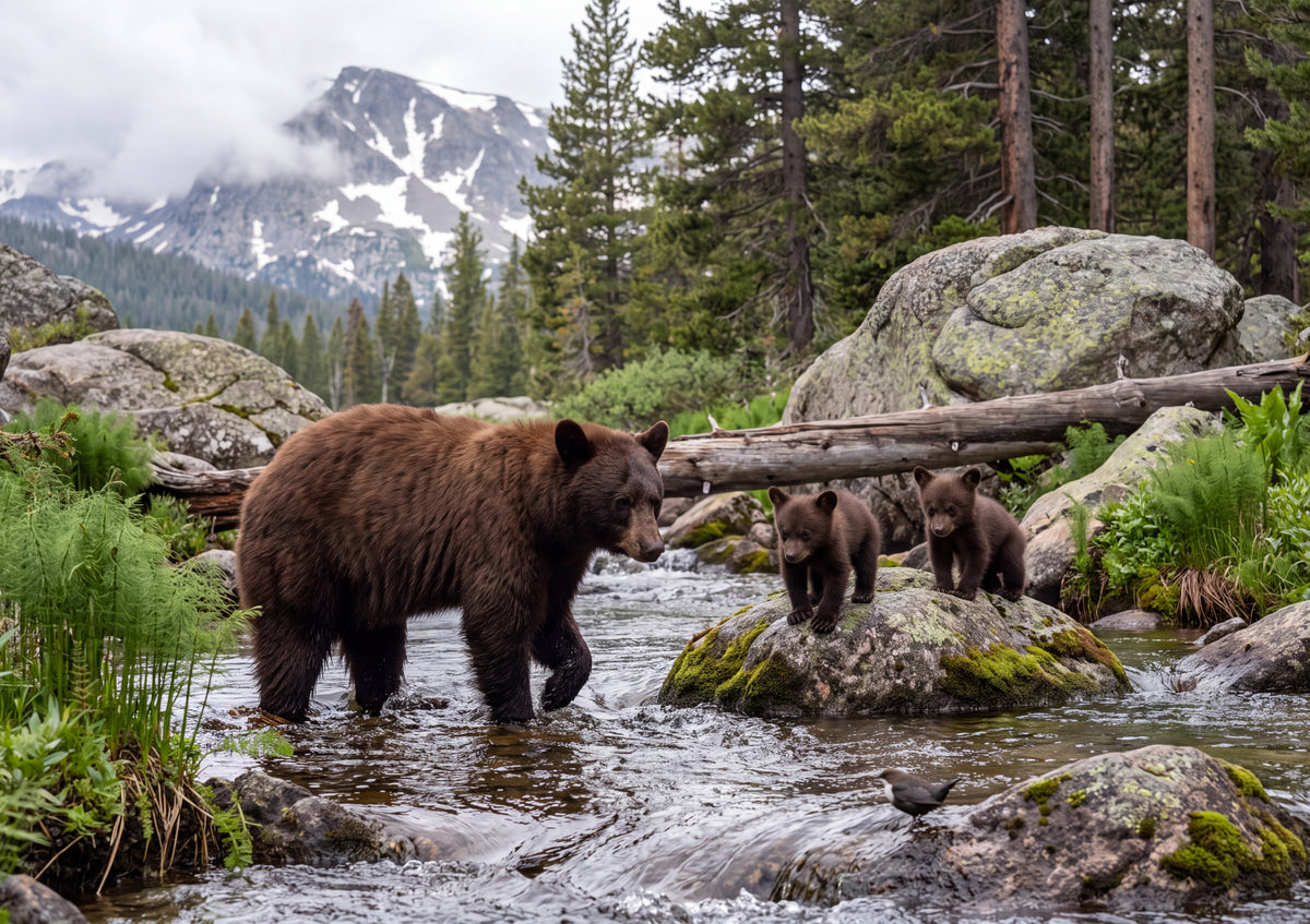 Bear Family at the Mountain Stream jigsaw puzzle