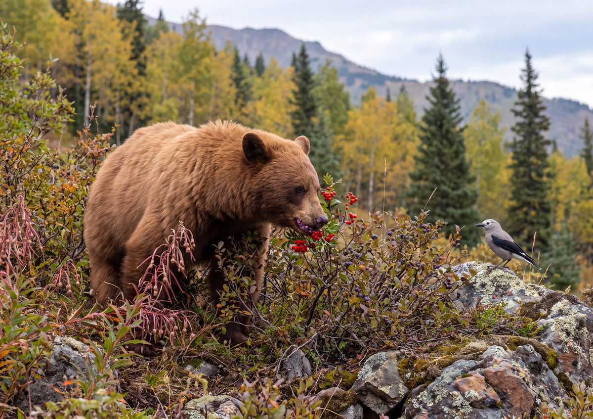 Bear in the Autumn Berry Patch jigsaw puzzle