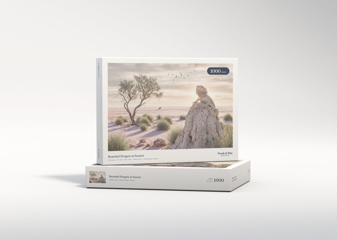Bearded Dragon at Sunset jigsaw puzzle - gift box