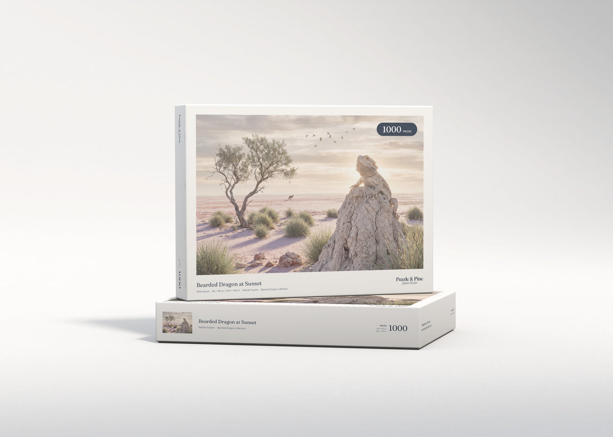 Bearded Dragon at Sunset jigsaw puzzle - gift box