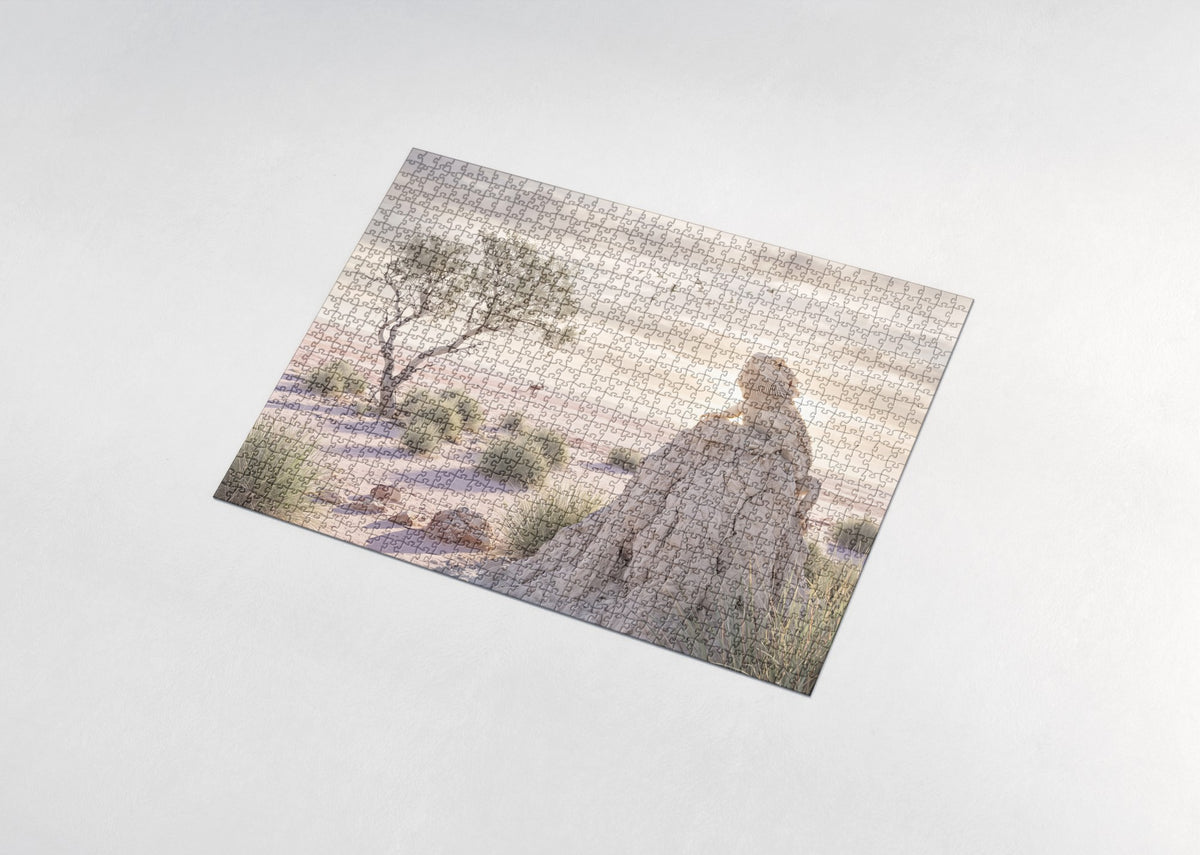 Bearded Dragon at Sunset jigsaw puzzle - assembled puzzle