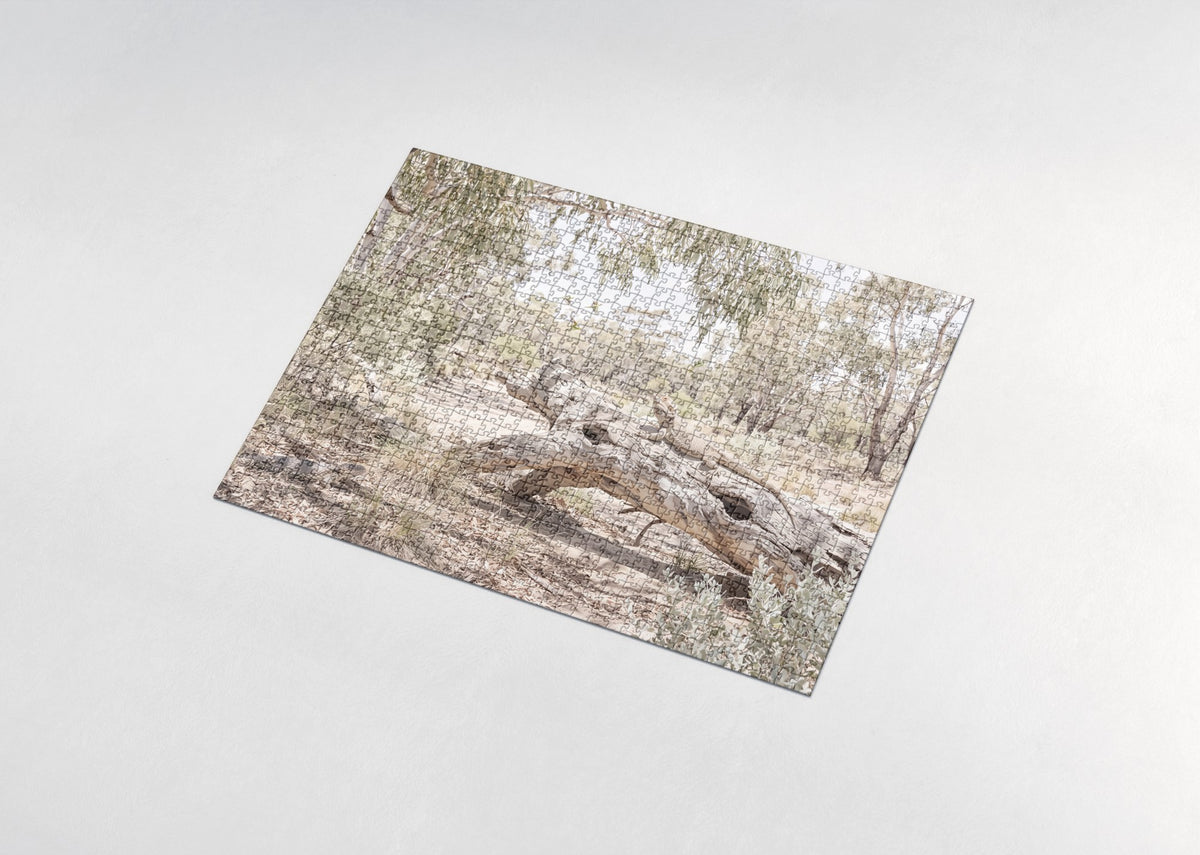 Bearded Dragon Basking on the Log jigsaw puzzle - assembled puzzle