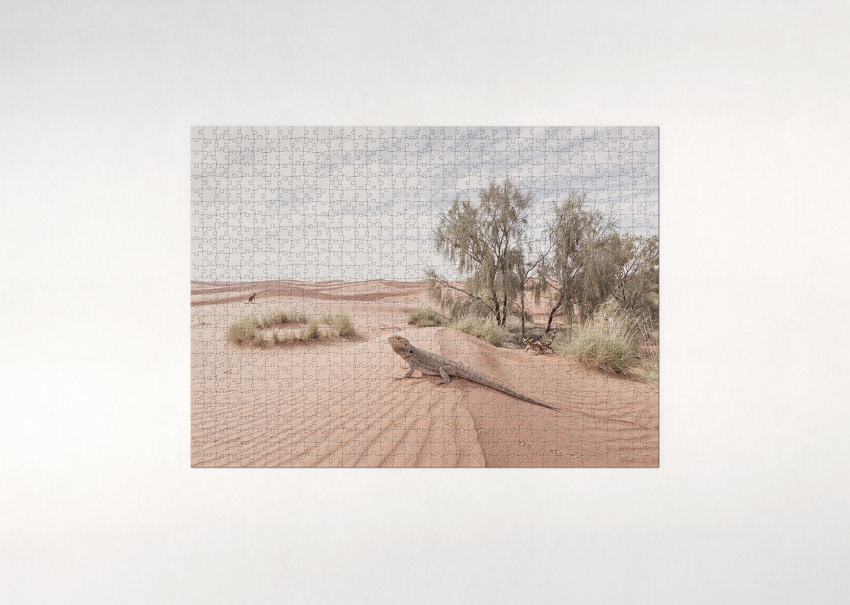 Bearded Dragon in the Outback Sand jigsaw puzzle - flat puzzle