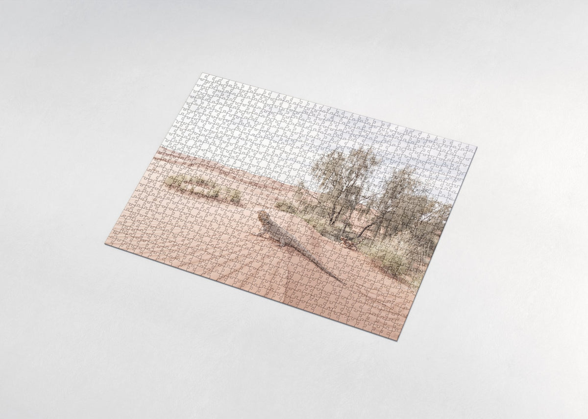 Bearded Dragon in the Outback Sand jigsaw puzzle - assembled puzzle