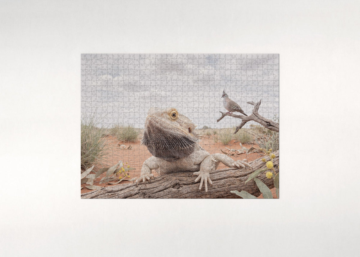 Bearded Dragon Portrait jigsaw puzzle - flat puzzle