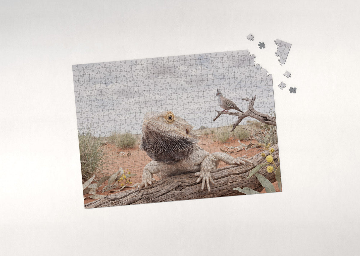 Bearded Dragon Portrait jigsaw puzzle - puzzle with loose pieces