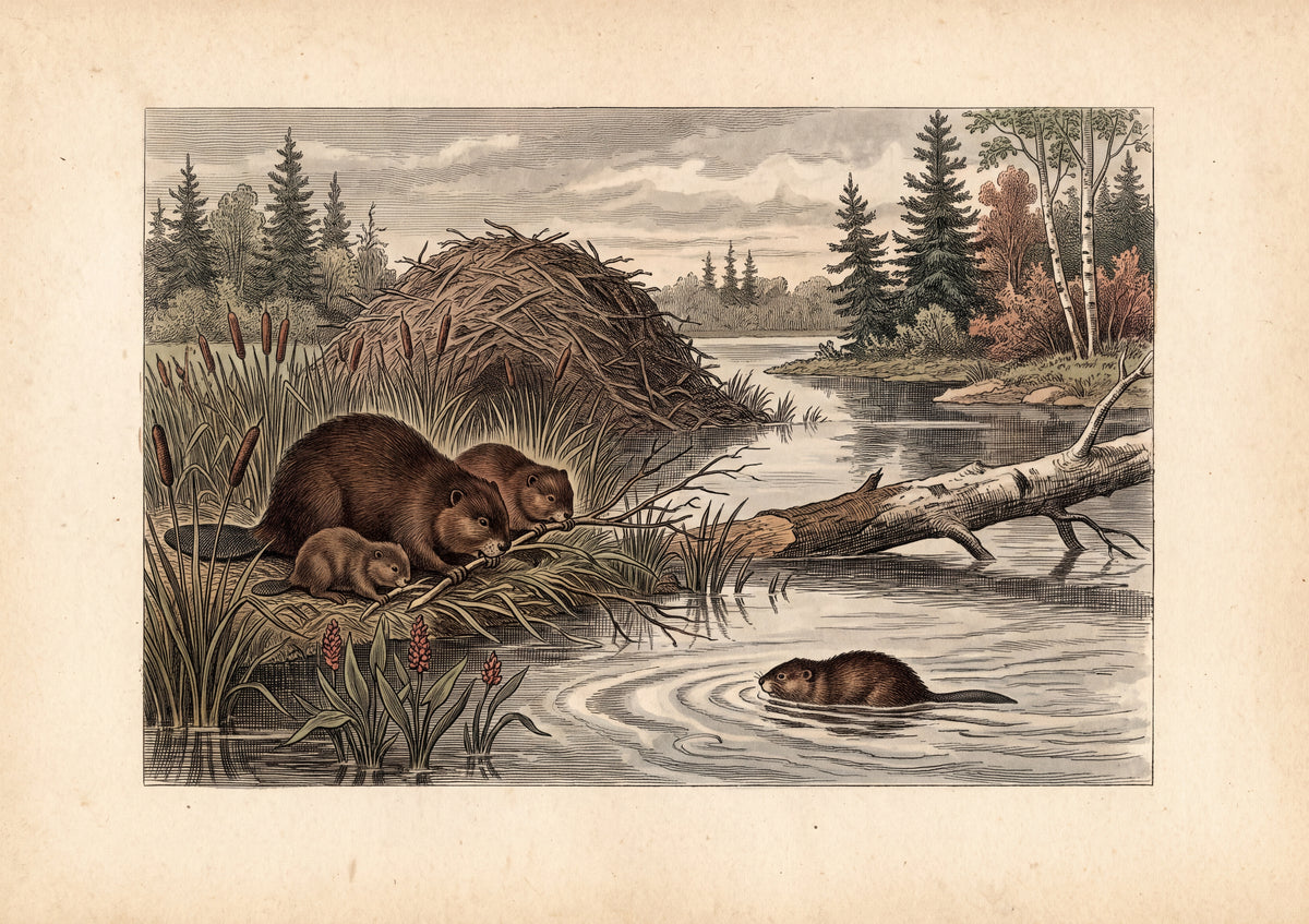 Beaver Family at the Pond jigsaw puzzle