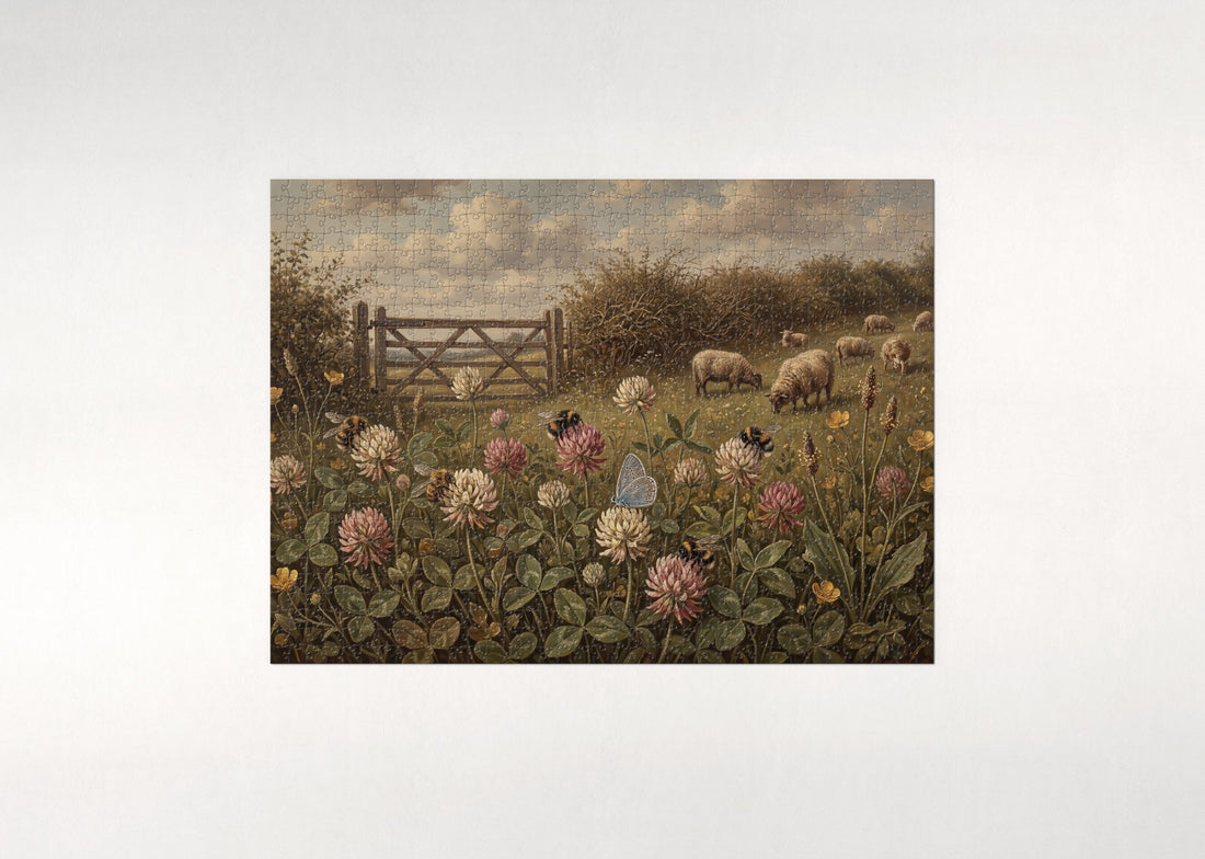 Bees at the Clover Field jigsaw puzzle - gift box