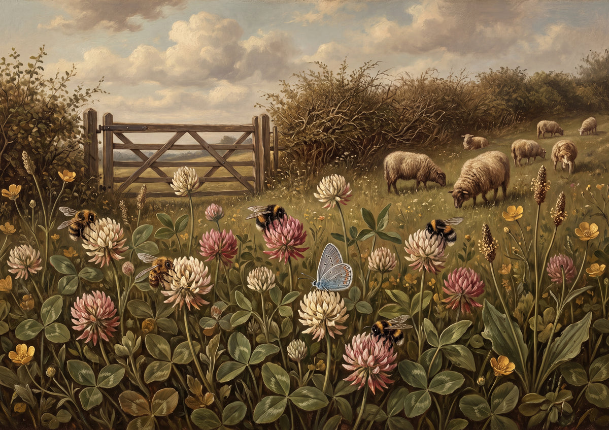 Bees at the Clover Field jigsaw puzzle