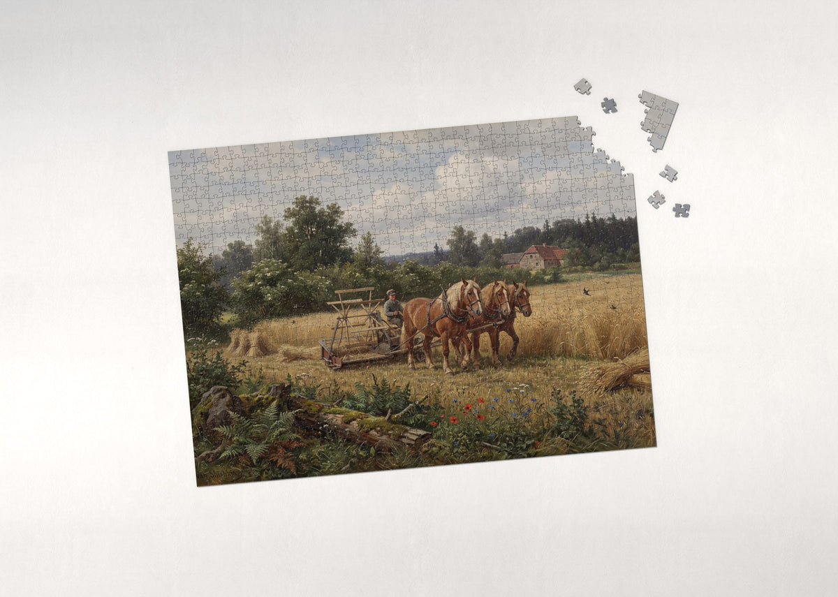 Belgian Team in the Wheat Field jigsaw puzzle - puzzle with loose pieces