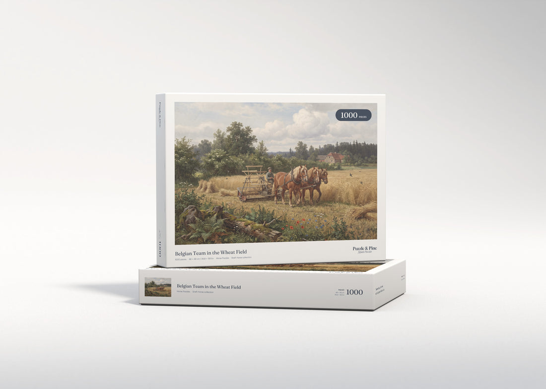 Belgian Team in the Wheat Field jigsaw puzzle - gift box