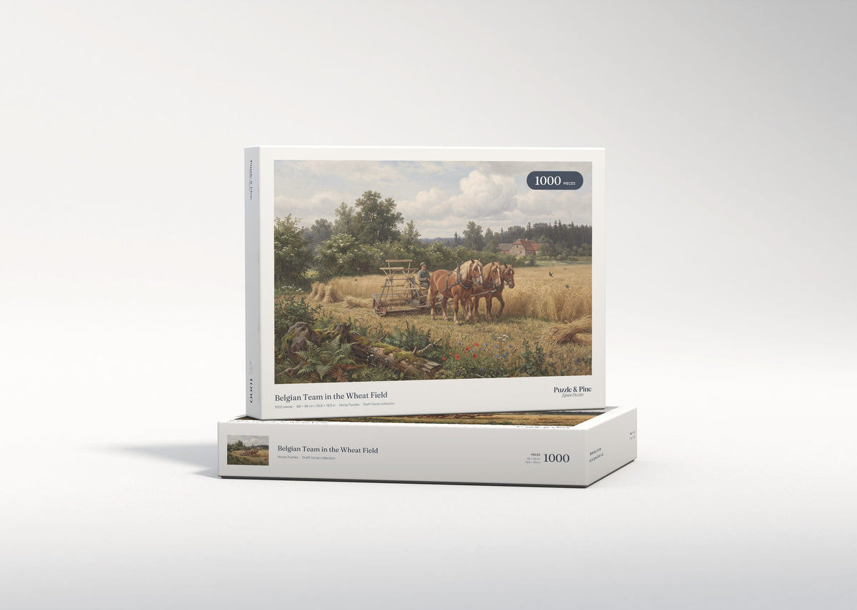 Belgian Team in the Wheat Field jigsaw puzzle - gift box
