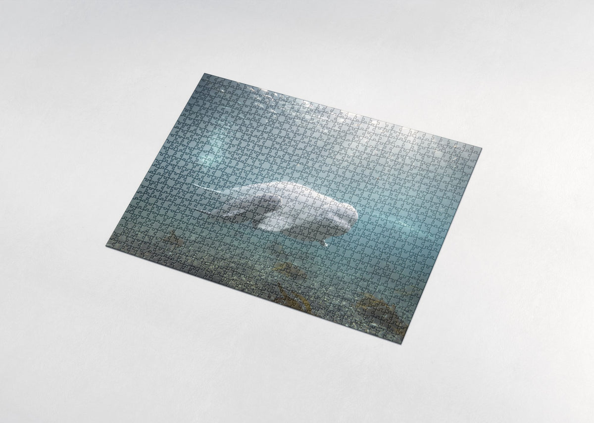 Beluga Mother and Calf jigsaw puzzle - assembled puzzle