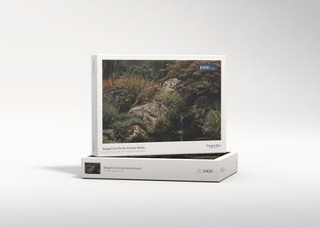 Bengal Cat On the Garden Rocks jigsaw puzzle - gift box
