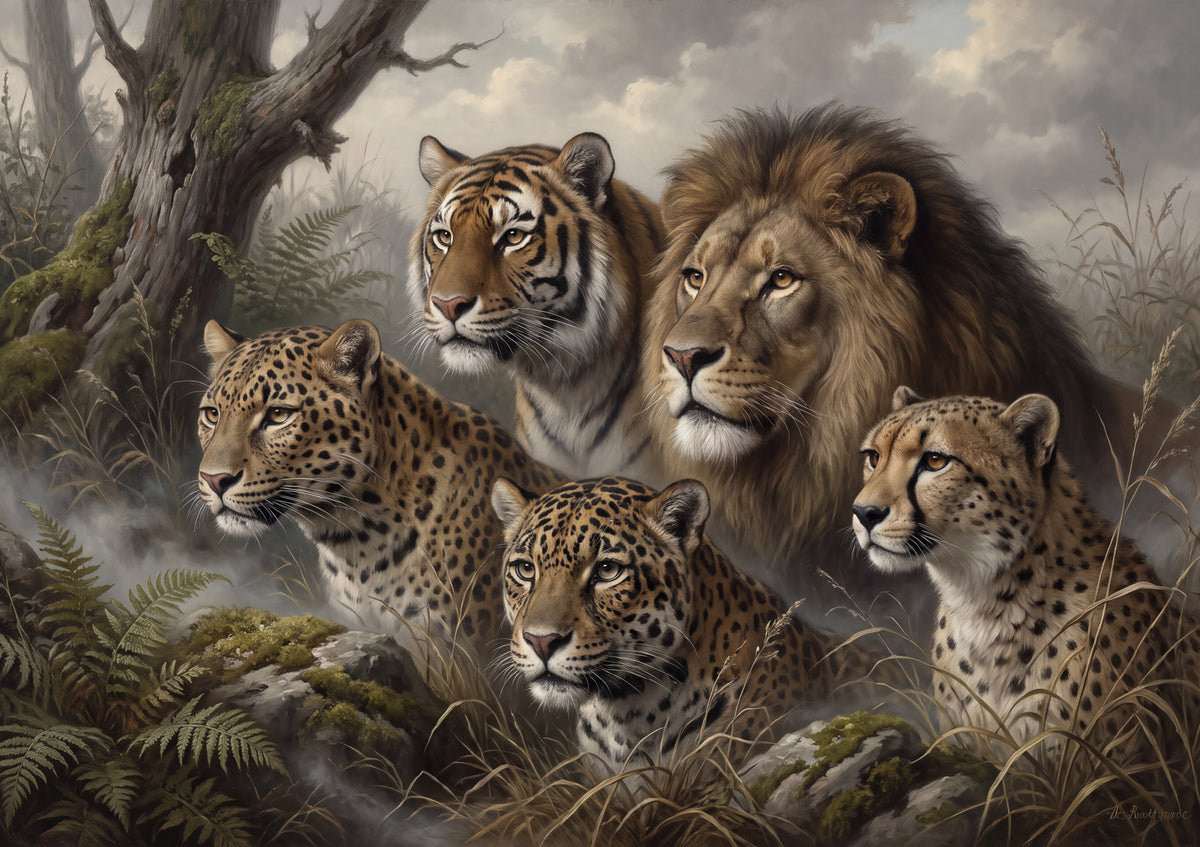 Big Cat Portraits Collage jigsaw puzzle