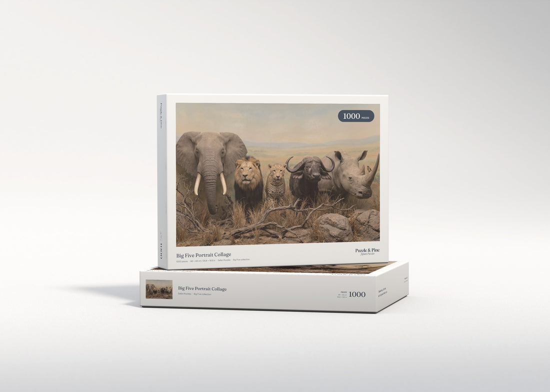 Big Five Portrait Collage jigsaw puzzle - gift box
