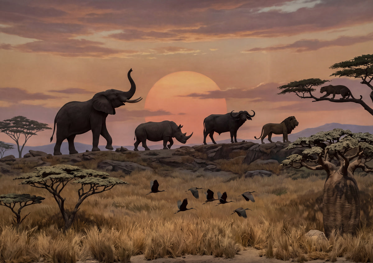 Big Five Sunset Silhouettes jigsaw puzzle