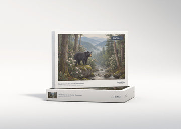 Black Bear in the Smoky Mountains jigsaw puzzle - gift box