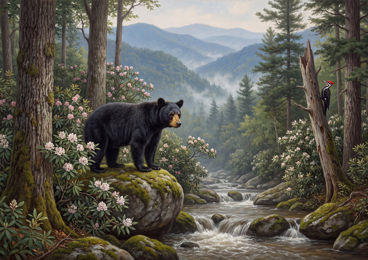 Black Bear in the Smoky Mountains jigsaw puzzle
