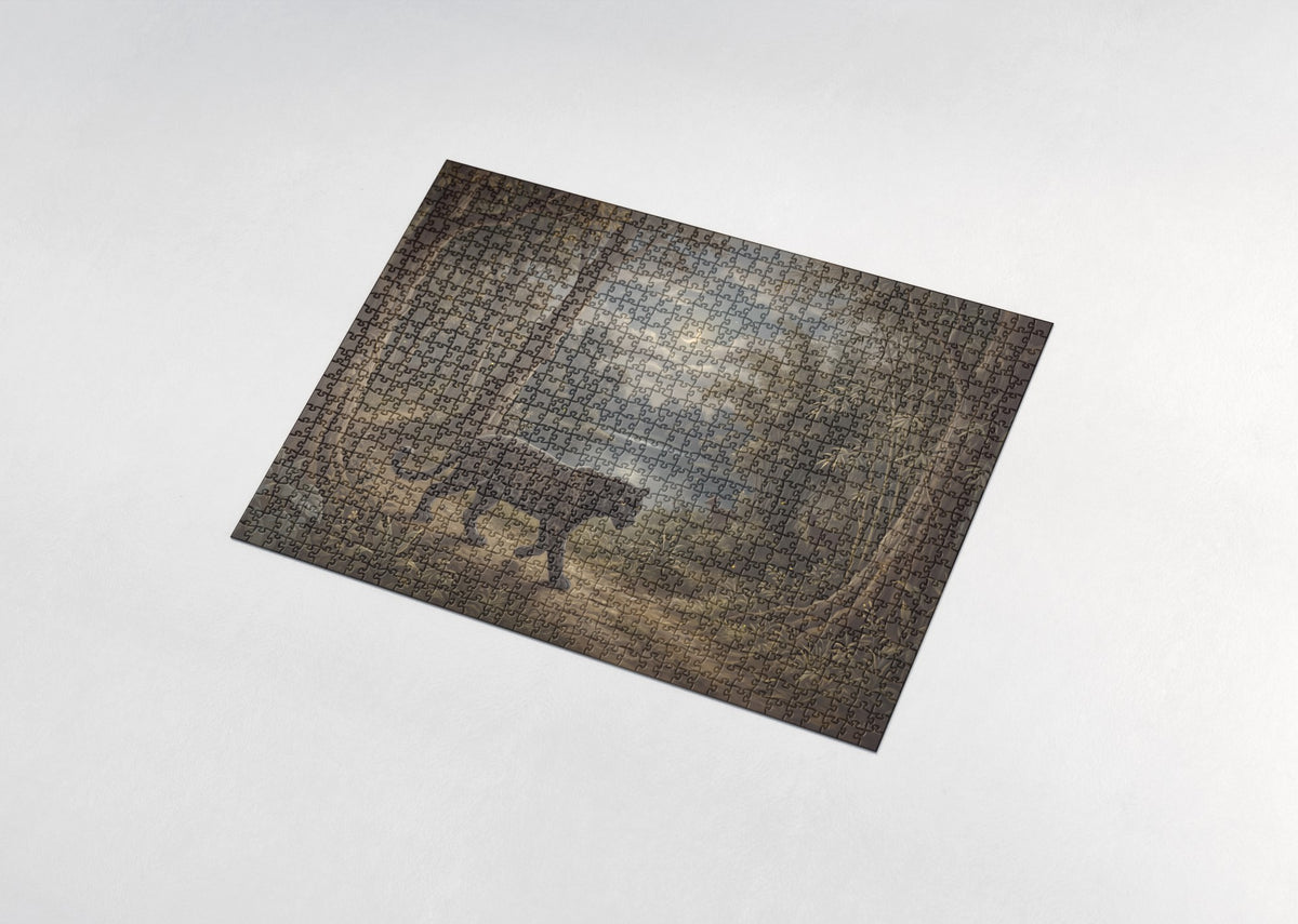 Black Panther in the Jungle Night jigsaw puzzle - assembled puzzle