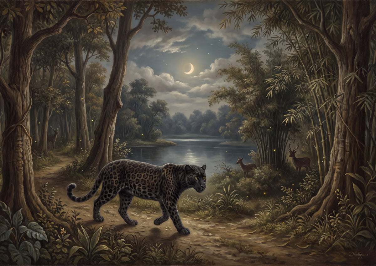 Black Panther in the Jungle Night jigsaw puzzle