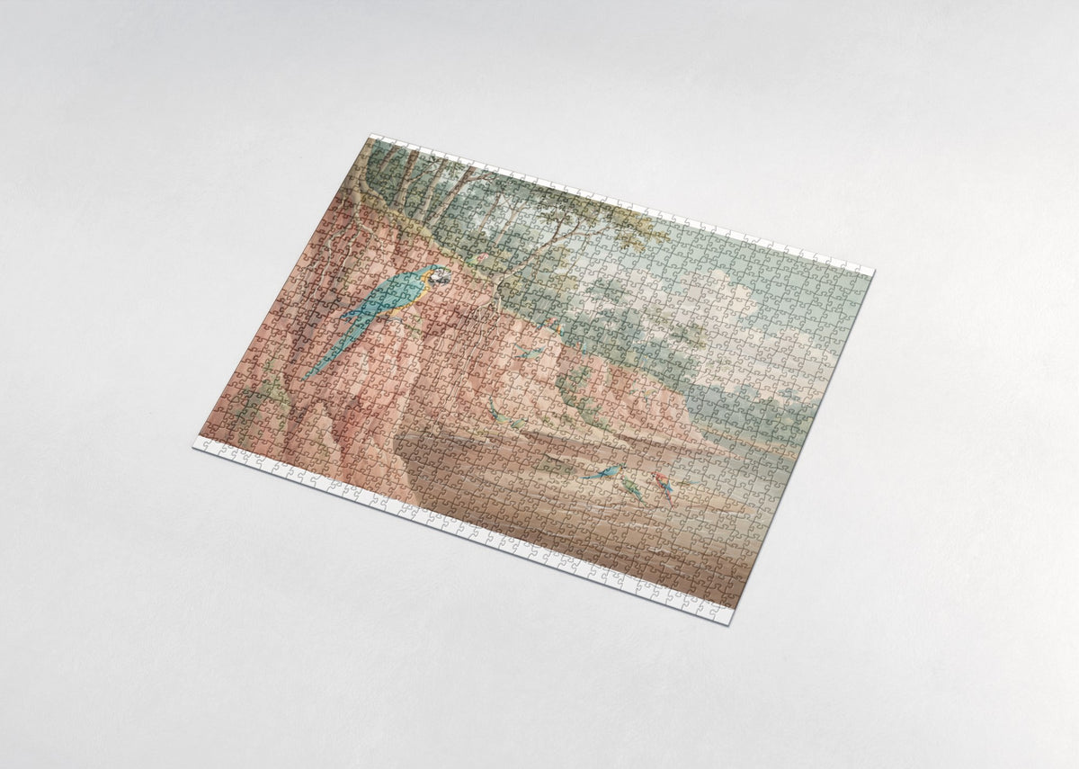Blue and Gold Macaw at the River Cliffs jigsaw puzzle - assembled puzzle