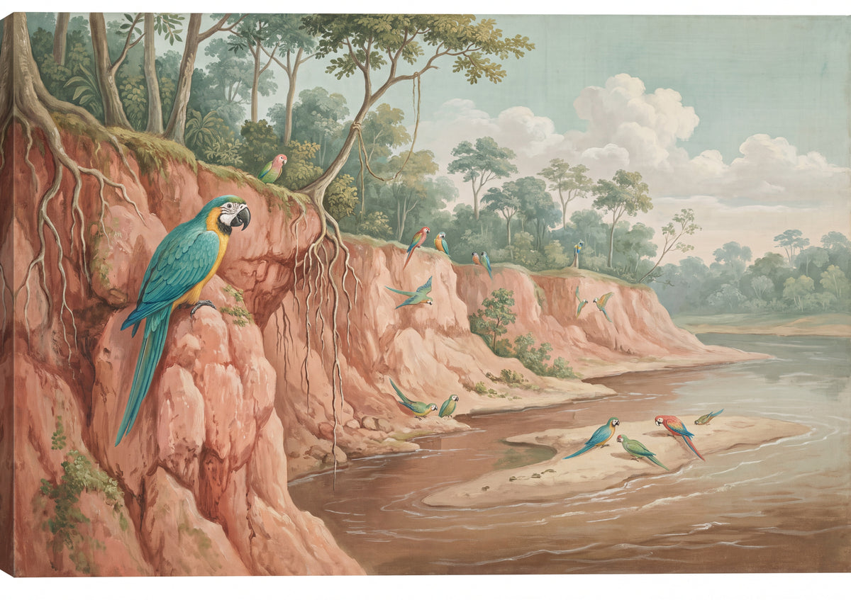 Blue and Gold Macaw at the River Cliffs jigsaw puzzle
