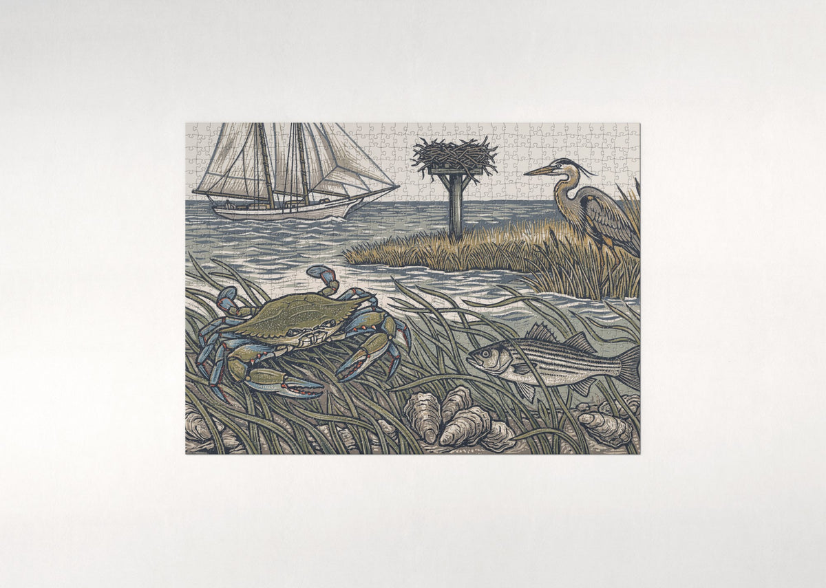 Blue Crab of the Chesapeake Bay jigsaw puzzle - flat puzzle