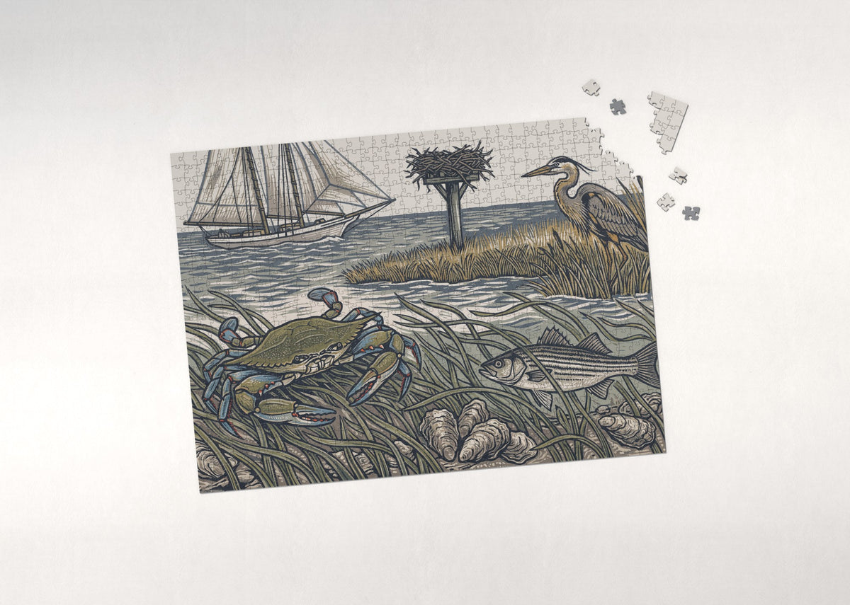 Blue Crab of the Chesapeake Bay jigsaw puzzle - puzzle with loose pieces