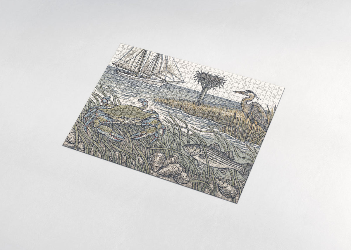 Blue Crab of the Chesapeake Bay jigsaw puzzle - assembled puzzle