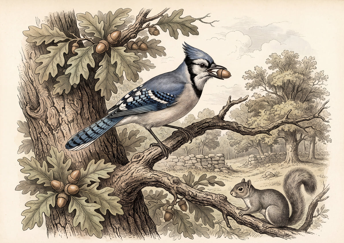Blue Jay in the Oak Tree jigsaw puzzle