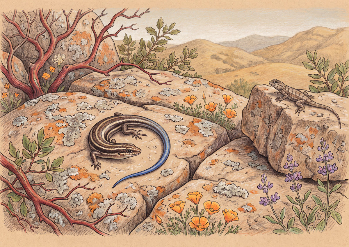 Blue Tailed Skink on the Rocks jigsaw puzzle
