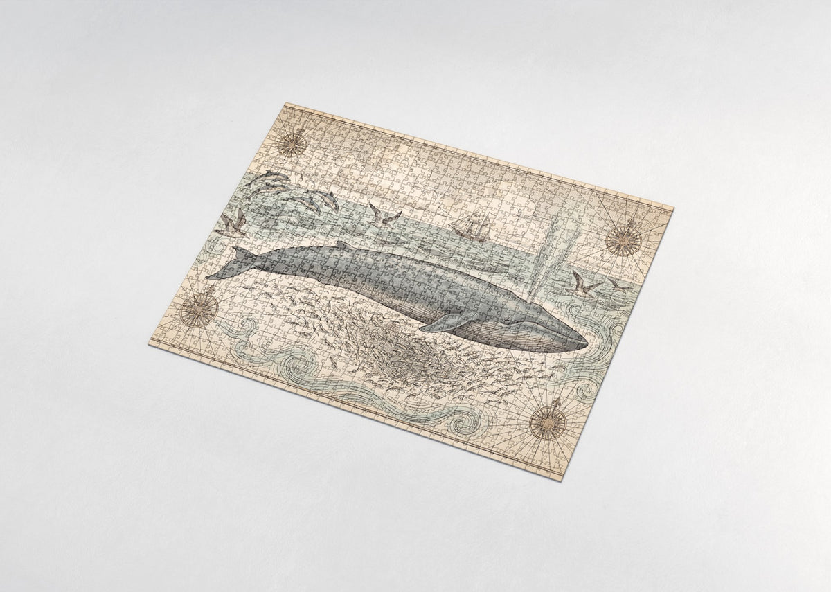 Blue Whale in the Open Ocean jigsaw puzzle - assembled puzzle