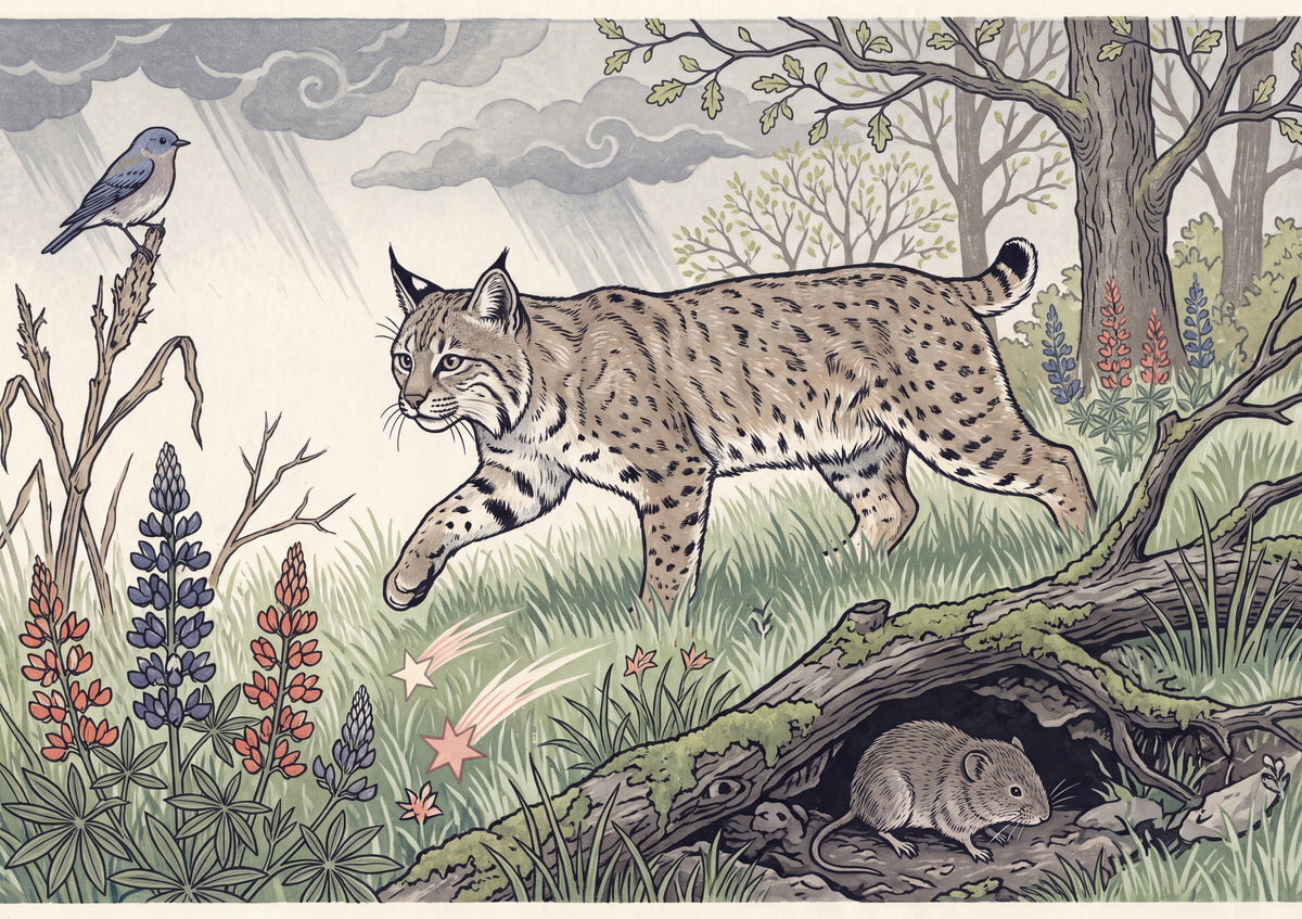 Bobcat in the Spring Meadow jigsaw puzzle