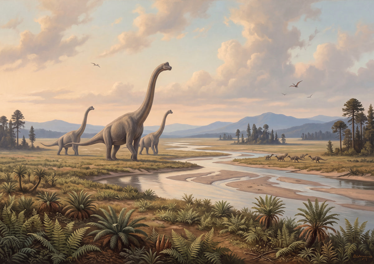 Brachiosaurus Crossing the Plains jigsaw puzzle