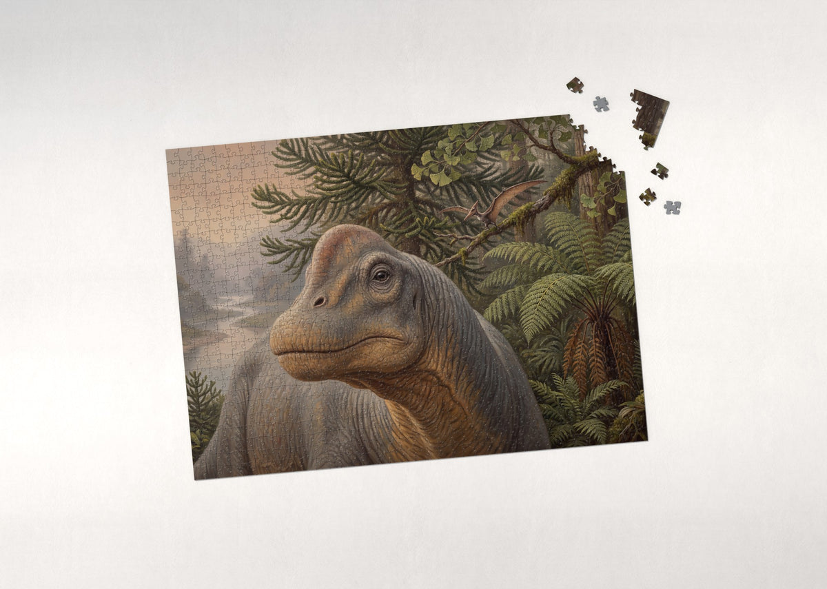 Brachiosaurus Portrait jigsaw puzzle - puzzle with loose pieces