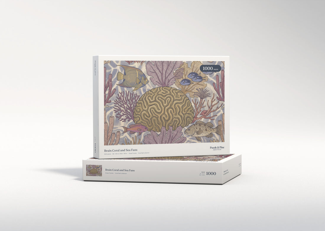 Brain Coral and Sea Fans jigsaw puzzle - gift box