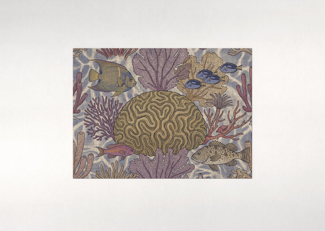 Brain Coral and Sea Fans jigsaw puzzle - gift box