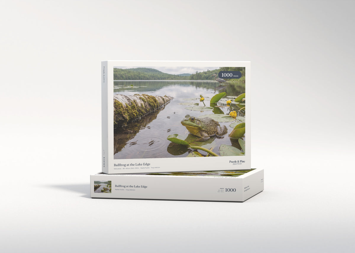 Bullfrog at the Lake Edge jigsaw puzzle - gift box