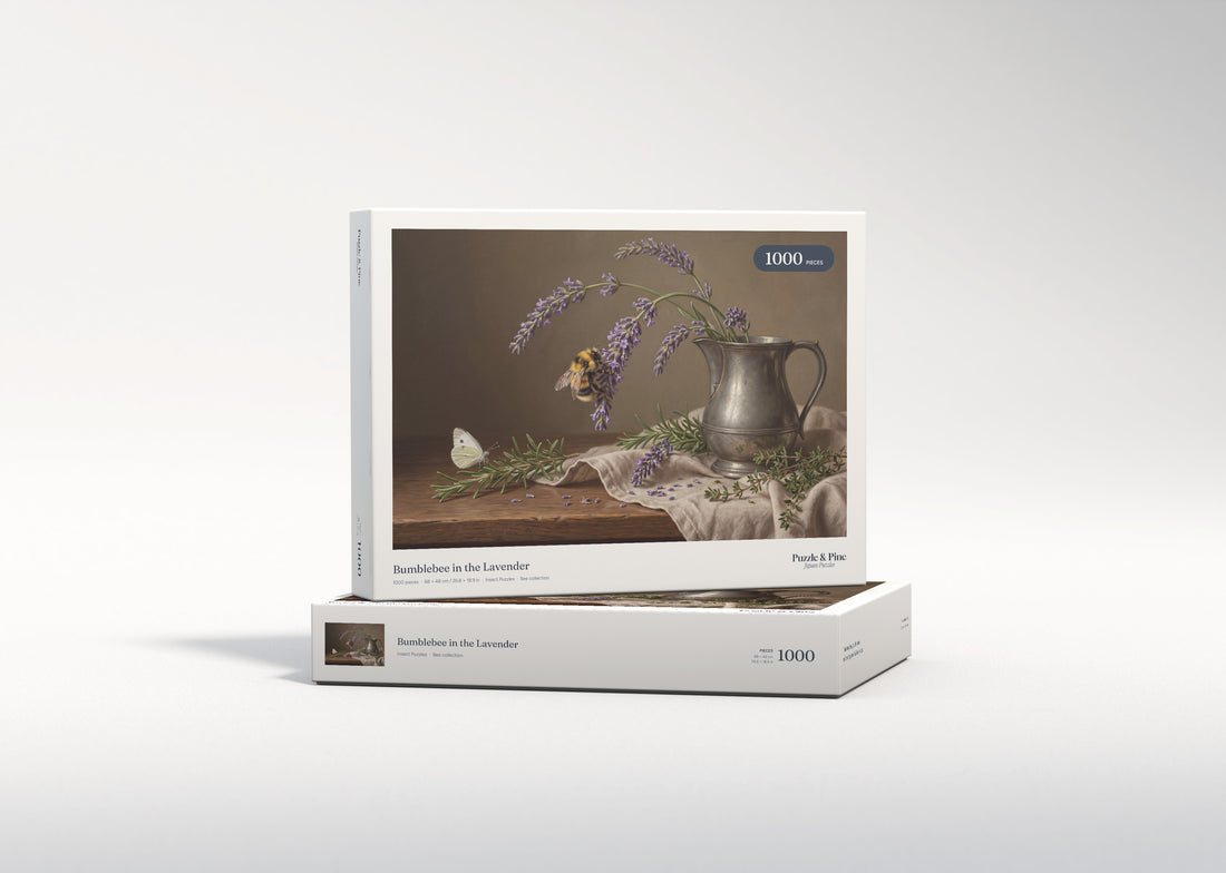 Bumblebee in the Lavender jigsaw puzzle - gift box