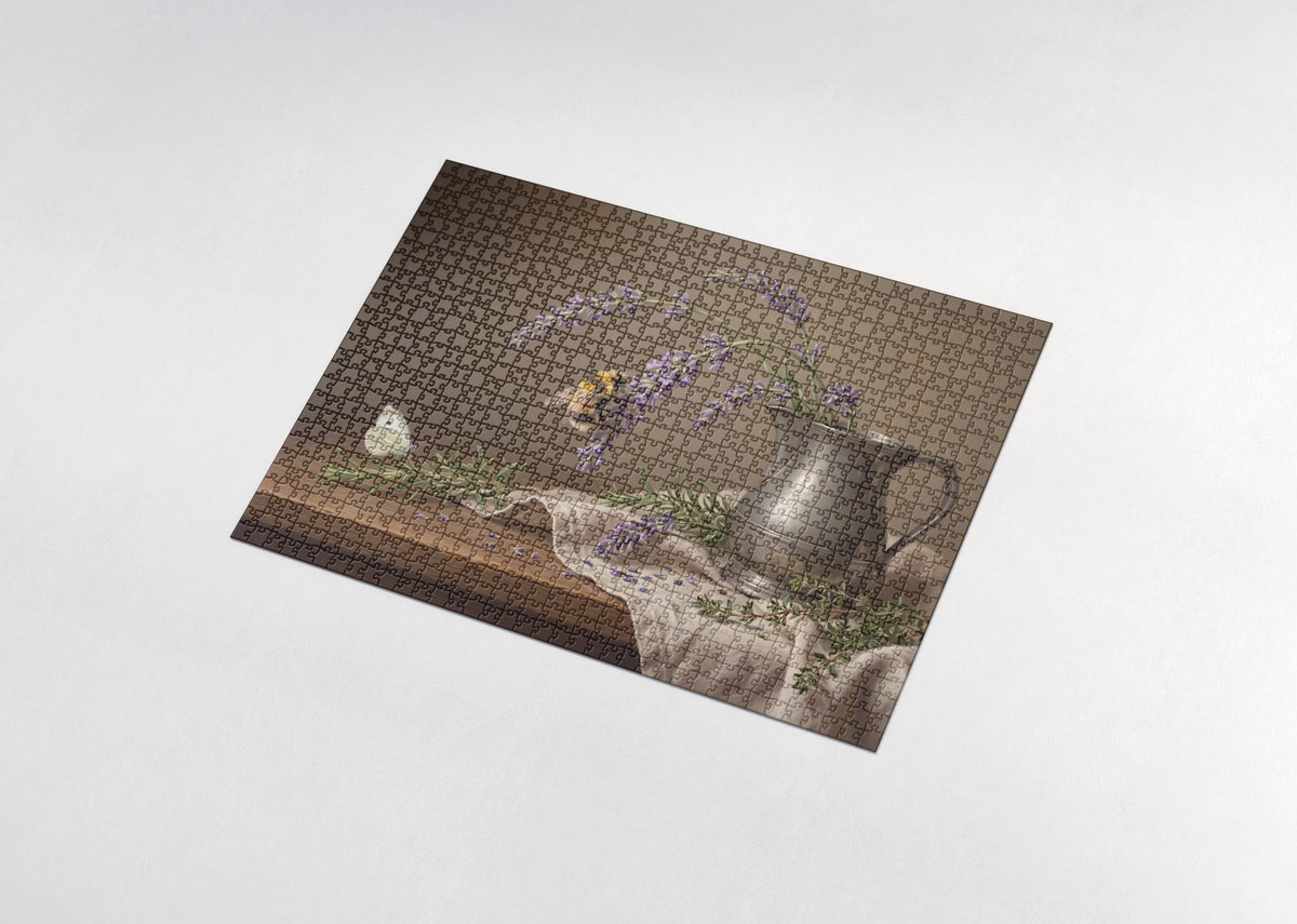 Bumblebee in the Lavender jigsaw puzzle - assembled puzzle