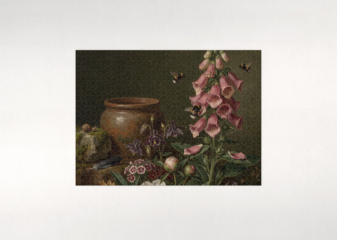 Bumblebee on the Foxglove jigsaw puzzle - gift box