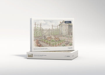 Bunnies in the Vegetable Garden jigsaw puzzle - gift box