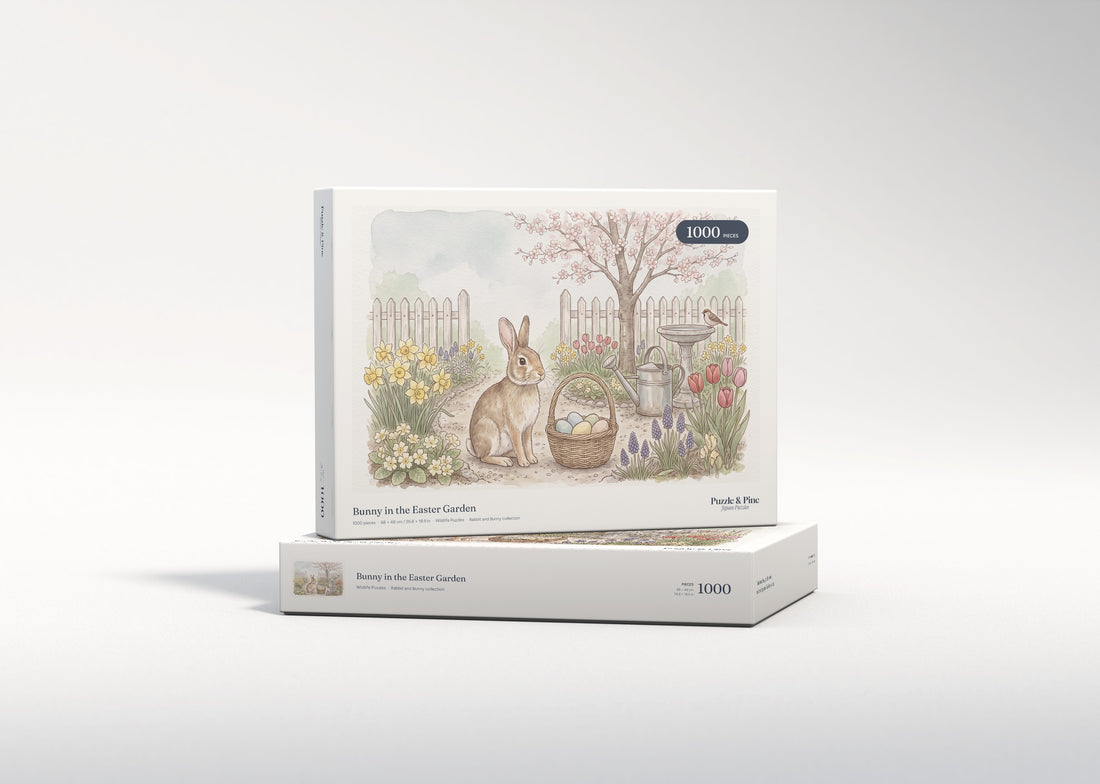 Bunny in the Easter Garden jigsaw puzzle - gift box