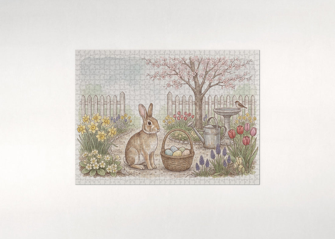 Bunny in the Easter Garden jigsaw puzzle - gift box