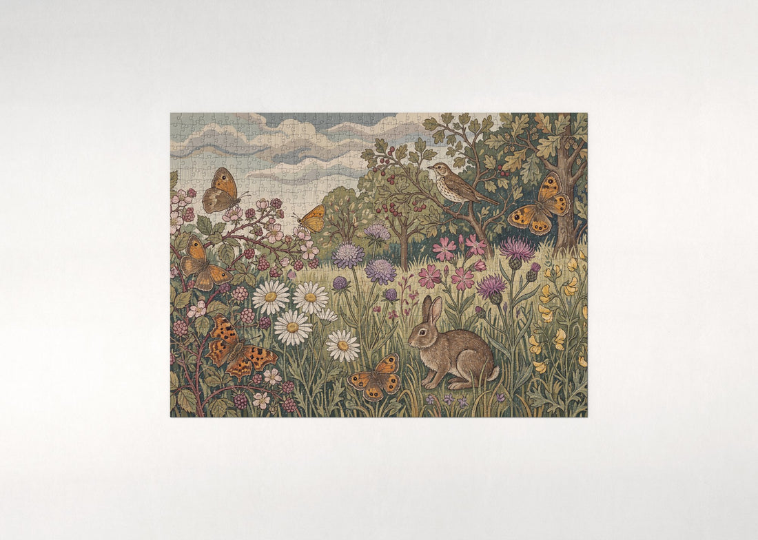 Butterflies and Wildflowers at the Meadow Edge jigsaw puzzle - gift box