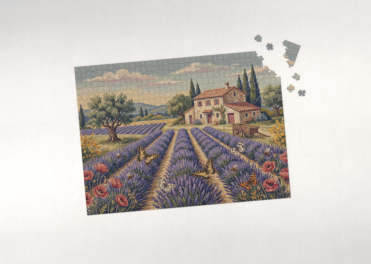 Butterflies in the Lavender Field jigsaw puzzle - puzzle with loose pieces